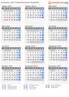 Kalender 2010 mit Ferien und Feiertagen Dominikanische Republik