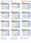 Kalender 2010 mit Ferien und Feiertagen Großbritannien