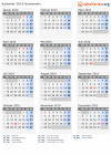 Kalender 2010 mit Ferien und Feiertagen Guatemala