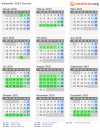Kalender 2010 mit Ferien und Feiertagen Drente