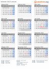 Kalender 2010 mit Ferien und Feiertagen Lettland