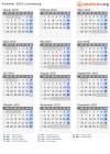 Kalender 2010 mit Ferien und Feiertagen Luxemburg