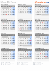 Kalender 2010 mit Ferien und Feiertagen Monaco