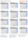 Kalender 2010 mit Ferien und Feiertagen Montenegro