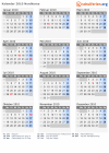 Kalender 2010 mit Ferien und Feiertagen Nordkorea