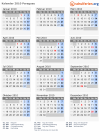 Kalender 2010 mit Ferien und Feiertagen Paraguay
