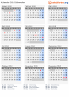Kalender 2010 mit Ferien und Feiertagen Schweden
