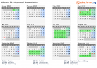 Kalender 2010 mit Ferien und Feiertagen Appenzell Ausserrhoden