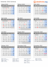 Kalender 2010 mit Ferien und Feiertagen Schweiz