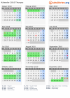Kalender 2010 mit Ferien und Feiertagen Thurgau