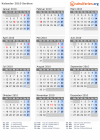 Kalender 2010 mit Ferien und Feiertagen Serbien