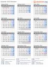 Kalender 2010 mit Ferien und Feiertagen Slowakei