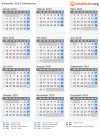 Kalender 2010 mit Ferien und Feiertagen Slowenien
