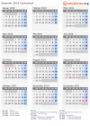 Kalender 2010 mit Ferien und Feiertagen Tschechien