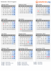 Kalender 2010 mit Ferien und Feiertagen Ungarn