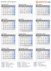 Kalender 2010 mit Ferien und Feiertagen Zypern