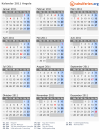 Kalender 2011 mit Ferien und Feiertagen Angola