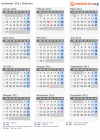 Kalender 2011 mit Ferien und Feiertagen Bahrain