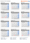Kalender 2011 mit Ferien und Feiertagen Barbados