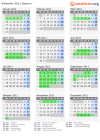 Kalender 2011 mit Ferien und Feiertagen Bayern