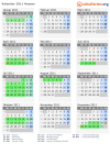 Kalender 2011 mit Ferien und Feiertagen Hessen