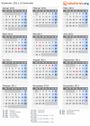 Kalender 2011 mit Ferien und Feiertagen El Salvador