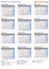 Kalender 2011 mit Ferien und Feiertagen Elfenbeinküste