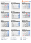 Kalender 2011 mit Ferien und Feiertagen Finnland