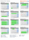Kalender 2011 mit Ferien und Feiertagen Toulouse