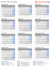 Kalender 2011 mit Ferien und Feiertagen Georgien