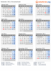 Kalender 2011 mit Ferien und Feiertagen Griechenland