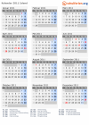 Kalender 2011 mit Ferien und Feiertagen Island