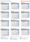 Kalender 2011 mit Ferien und Feiertagen Kasachstan