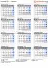 Kalender 2011 mit Ferien und Feiertagen Komoren