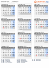 Kalender 2011 mit Ferien und Feiertagen Luxemburg