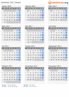 Kalender 2011 mit Ferien und Feiertagen Nepal