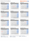 Kalender 2011 mit Ferien und Feiertagen Nordkorea