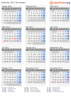 Kalender 2011 mit Ferien und Feiertagen Norwegen