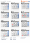 Kalender 2011 mit Ferien und Feiertagen Österreich