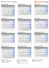Kalender 2011 mit Ferien und Feiertagen Paraguay