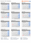 Kalender 2011 mit Ferien und Feiertagen Rumänien