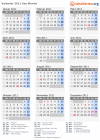 Kalender 2011 mit Ferien und Feiertagen San Marino