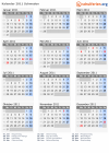 Kalender 2011 mit Ferien und Feiertagen Schweden