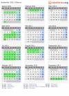Kalender 2011 mit Ferien und Feiertagen Glarus