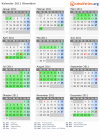 Kalender 2011 mit Ferien und Feiertagen Obwalden