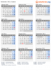 Kalender 2011 mit Ferien und Feiertagen Sudan