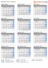 Kalender 2011 mit Ferien und Feiertagen Ukraine