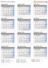 Kalender 2011 mit Ferien und Feiertagen Ungarn