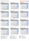 Kalender 2011 mit Ferien und Feiertagen Zypern
