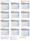 Kalender 2012 mit Ferien und Feiertagen Ägypten